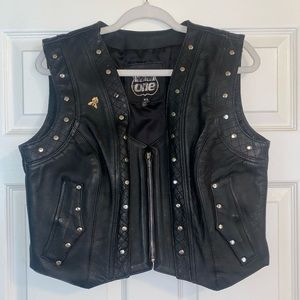 Vintage highway one leather vest